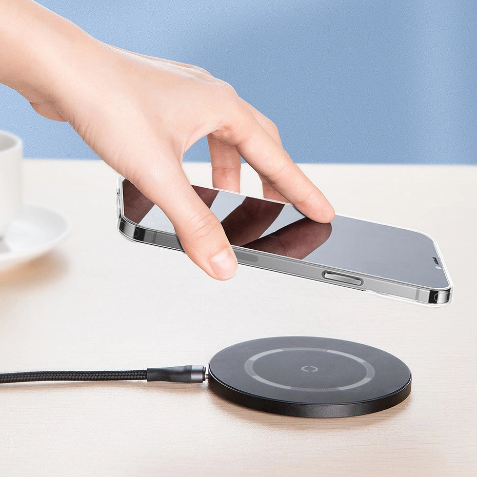 Baseus Frosted Glass Case Cover til iPhone 13 Pro Max Hard Cover med Gel Frame Transparent (ARWS000802)