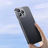 Baseus Frosted Glass Case Cover til iPhone 13 Pro Max Hard Cover med Gel Frame Transparent (ARWS000802)