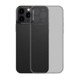 Baseus Frosted Glass Case Cover til iPhone 13 Pro Max Hard Cover med Gel Frame sort (ARWS001101)