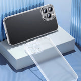 Baseus Frosted Glass Case Cover til iPhone 13 Pro Max Hard Cover med Gel Frame sort (ARWS001101)