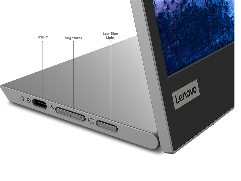 Lenovo L15 LED display 39,6 cm (15.6") 1920 x 1080 pixel Fuld HD Sort, Grå