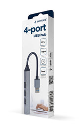 Gembird UHB-U3P1U2P3-02 interface hub Grå