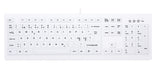 CHERRY AK-C8100F-UVS-W/NOR tastatur Medicinsk USB QWERTY Norsk Hvid