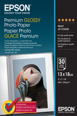 Epson Premium Glossy Photo Paper - 13x18cm - 30 Sheets Hvid Premium-glans
