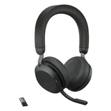 Jabra Evolve2 75 Trådløs Kabling Headset Sort