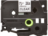 Brother TZE-161 etiketbånd Sort på transparant