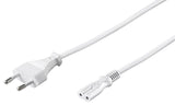 Euro netledning m/8-talsstik 5m hvid