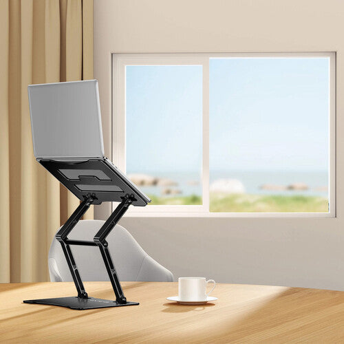 Wozinsky WRS-CPY75DSB Aluminiumsstativ til Laptop og Tablet + Gratis Smartphone-stativ - Sort