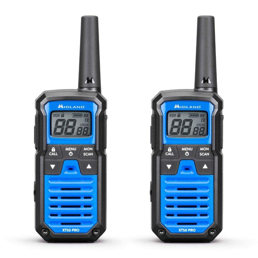 Midland XT50 Pro to-vejs radio 85 kanaler Sort, Blå