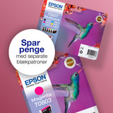Epson Hummingbird Enkeltpakke, sort T0801 Claria Photographic Ink
