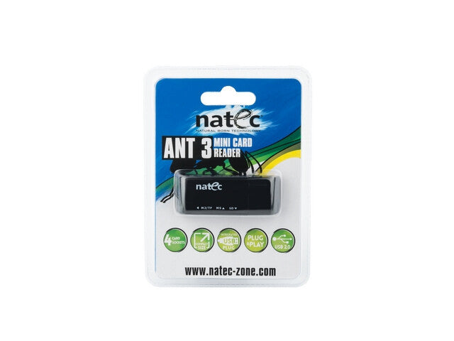 NATEC ANT 3 Mini kortlæser USB 2.0 Sort