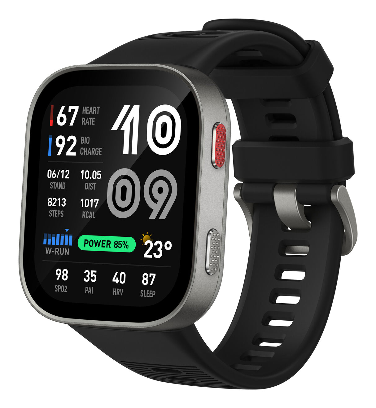 Amazfit Bip Max 5,26 cm (2.07") AMOLED Digital 432 x 514 pixel Berøringsskærm Sølv Wi-Fi GPS (satellit)