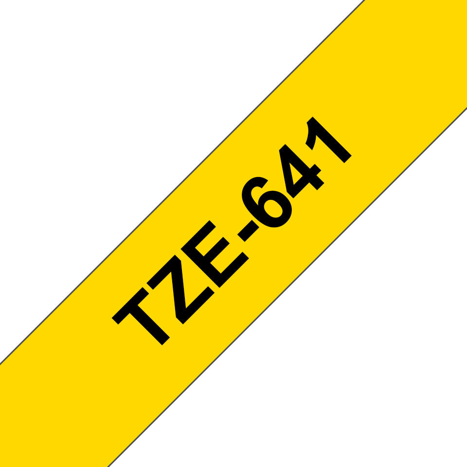 Brother TZE-641 etiketbånd Sort på gul