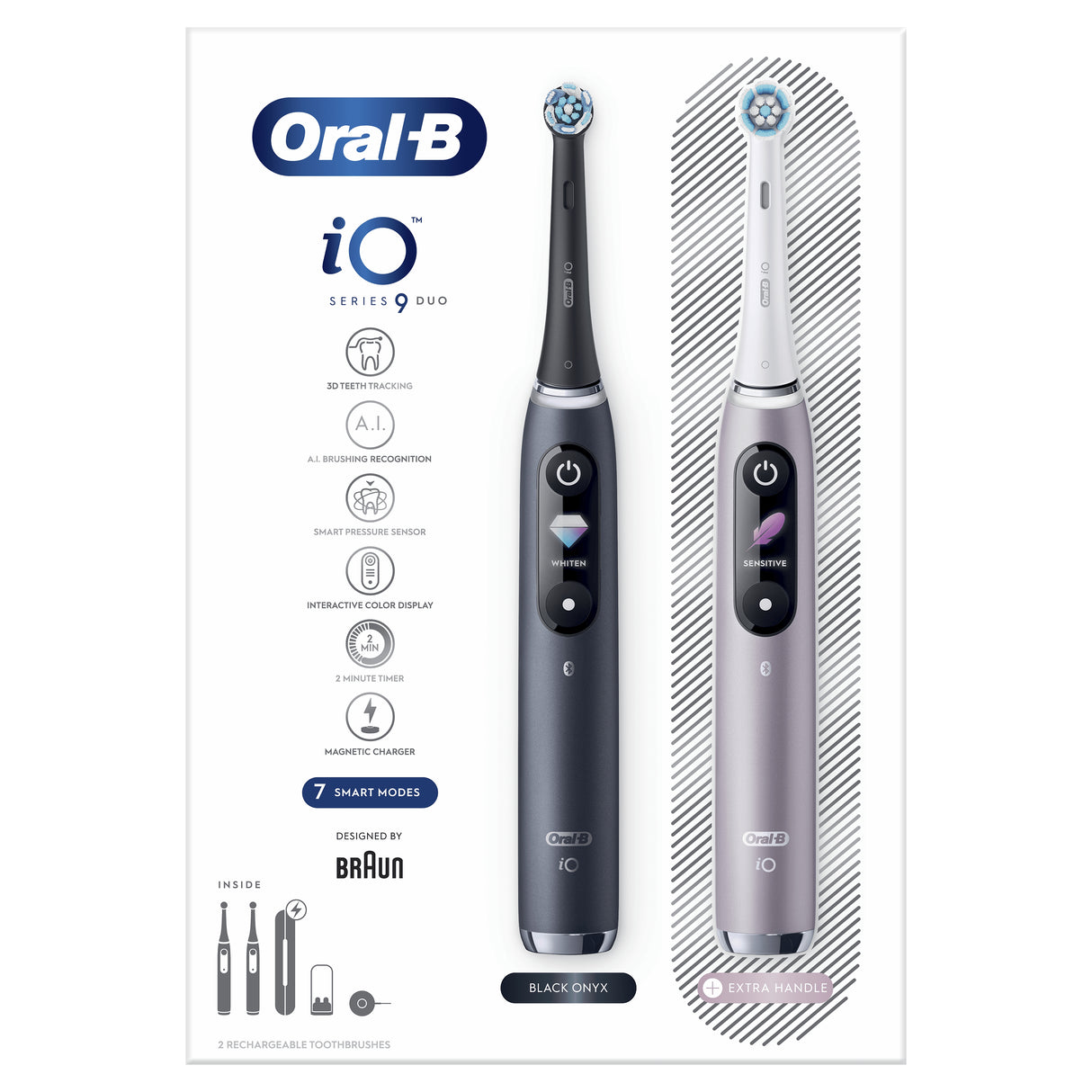 Oral-B iO Series 9 Duo Elektrisk tandbørste Black/Rose