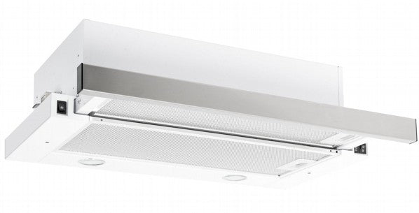 Silverline SM 1110 PLATIN emhætte Semi indbygget (træk ud) Sort, Rustfrit stål, Hvid 366 m³/t