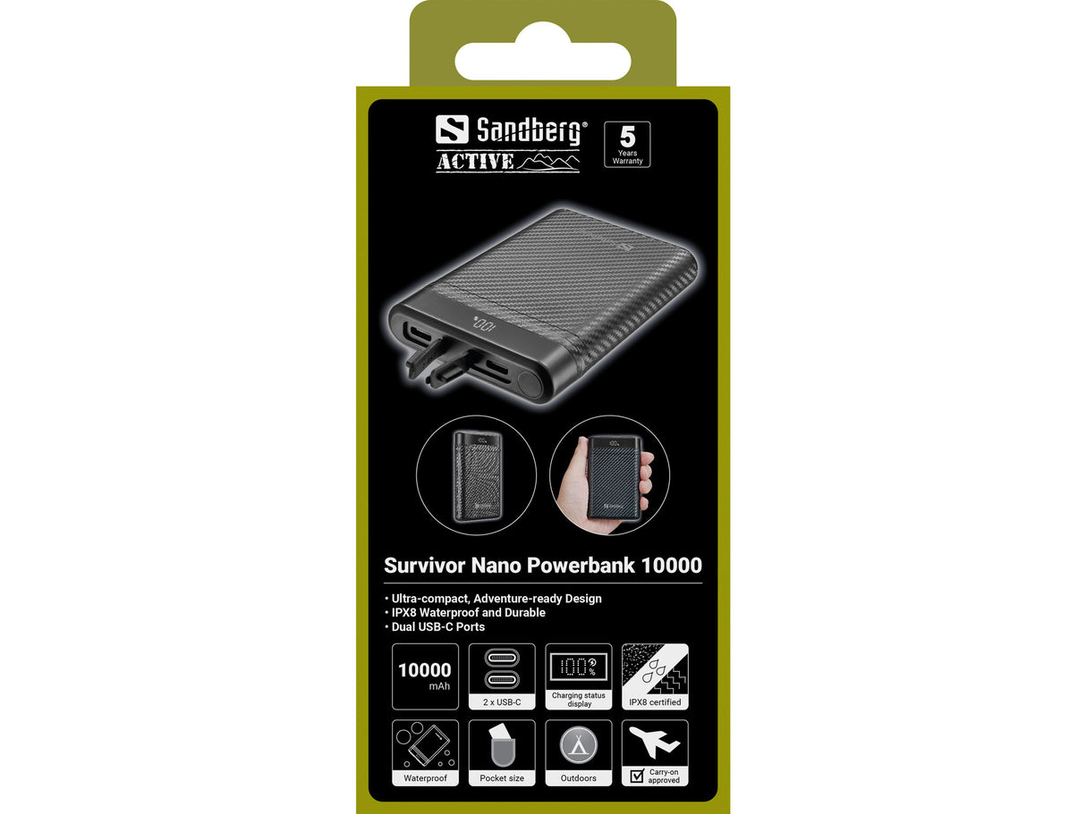 Sandberg 421-32 powerbank Lithium-Ion (Li-Ion) 10000 mAh Sort