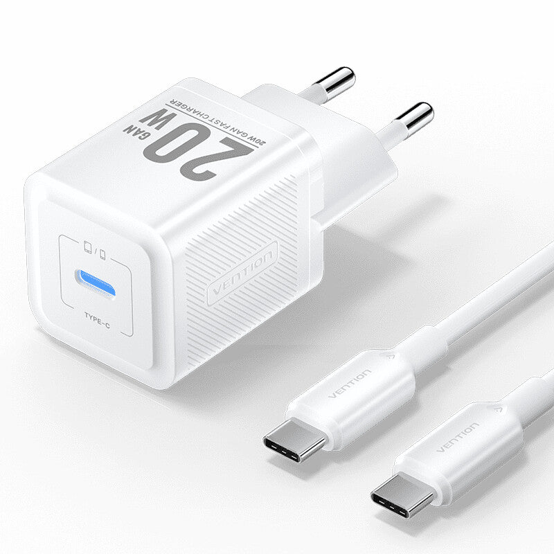 Vention TZ-FEPW0-EU-01 oplader til mobil enhed Universel Hvid Vekselstrøm Hurtig opladning Indendørs