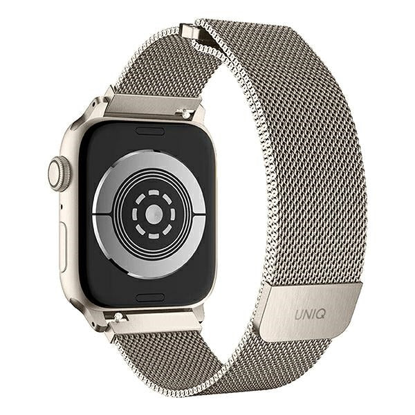 Uniq Dante rustfrit stål rem til Apple Watch 1/2/3/4/5/6/7/8/SE/SE2 38/40/41 mm - beige