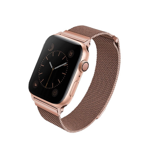 Uniq Dante rustfrit stål rem til Apple Watch 1/2/3/4/5/6/7/8/SE/SE2 38/40/41mm - Rose Gold