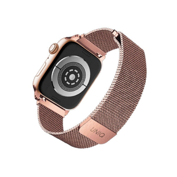 Uniq Dante rustfrit stål rem til Apple Watch 1/2/3/4/5/6/7/8/SE/SE2 38/40/41mm - Rose Gold