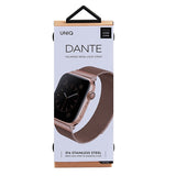 Uniq Dante rustfrit stål rem til Apple Watch 1/2/3/4/5/6/7/8/SE/SE2 38/40/41mm - Rose Gold