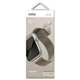 Uniq Dante rustfrit stål rem til Apple Watch 1/2/3/4/5/6/7/8/SE/SE2 42/44/45 mm - beige