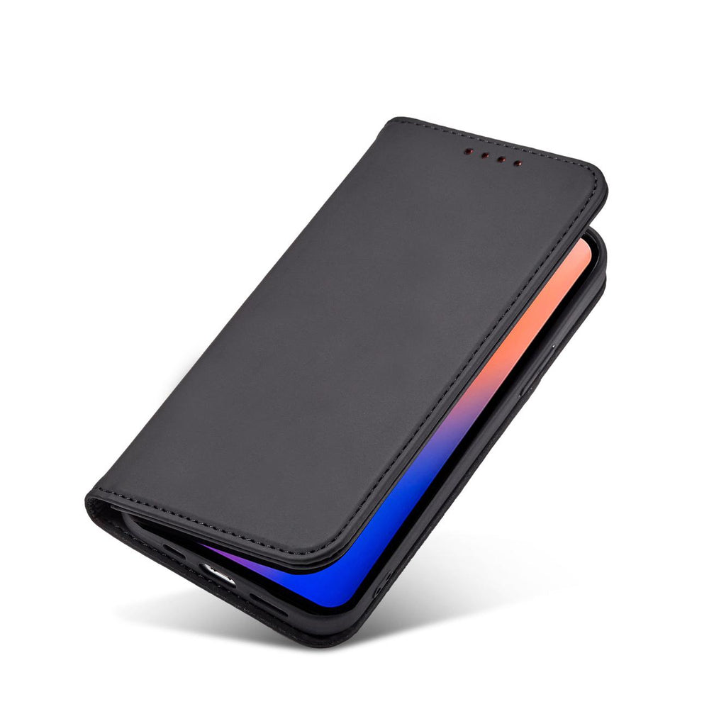 Magnetkortkasse til iPhone 12 Pro Max lommekort tegnebog kortholder sort