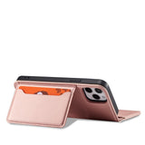 Magnetkortkasse til iPhone 12 Pro Max lommekort tegnebog kortholder Pink
