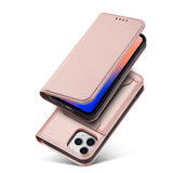 Magnetkortkasse til iPhone 12 Pro Max lommekort tegnebog kortholder Pink