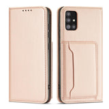 Magnetkort Hylde Hylde til Samsung Galaxy A12 5G Hylde lommebog Kortholder Pink