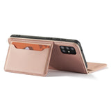 Magnetkort Hylde Hylde til Samsung Galaxy A12 5G Hylde lommebog Kortholder Pink
