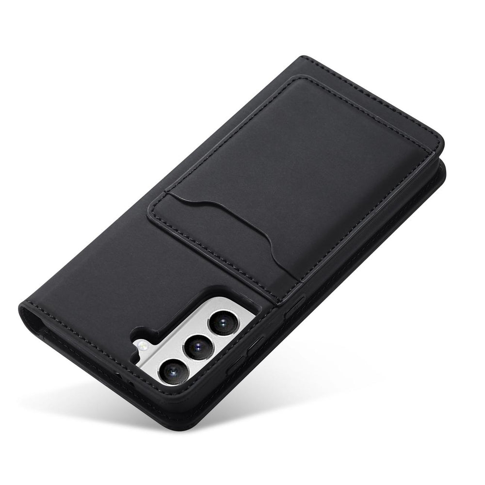 Magnetkortkasse til Samsung Galaxy S22 + (S22 Plus) lommepung kortholder sort