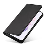 Magnetkortkasse til Samsung Galaxy S22 + (S22 Plus) lommepung kortholder sort