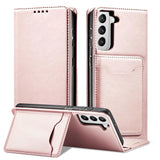 Magnetkortkasse til Samsung Galaxy S22 + (S22 Plus) lommepung kortholder Pink