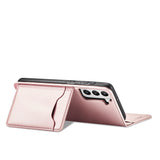 Magnetkortkasse til Samsung Galaxy S22 + (S22 Plus) lommepung kortholder Pink