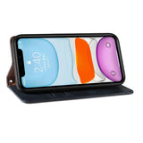 Magnet Strap Case for iPhone 12 Pouch Wallet + Mini Lanyard Pendant Blå