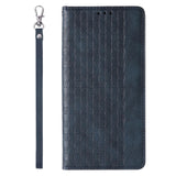 Magnet Strap Case for iPhone 12 Pouch Wallet + Mini Lanyard Pendant Blå