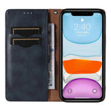 Magnet Strap Case for iPhone 12 Pouch Wallet + Mini Lanyard Pendant Blå