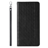 Magnet Strap Case for iPhone 12 Pro Pouch Wallet + Mini Lanyard Pendant Svart