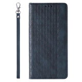 Magnet Strap Case Case for iPhone 13 Pro Pouch Wallet + Mini Lanyard Pendant Blå