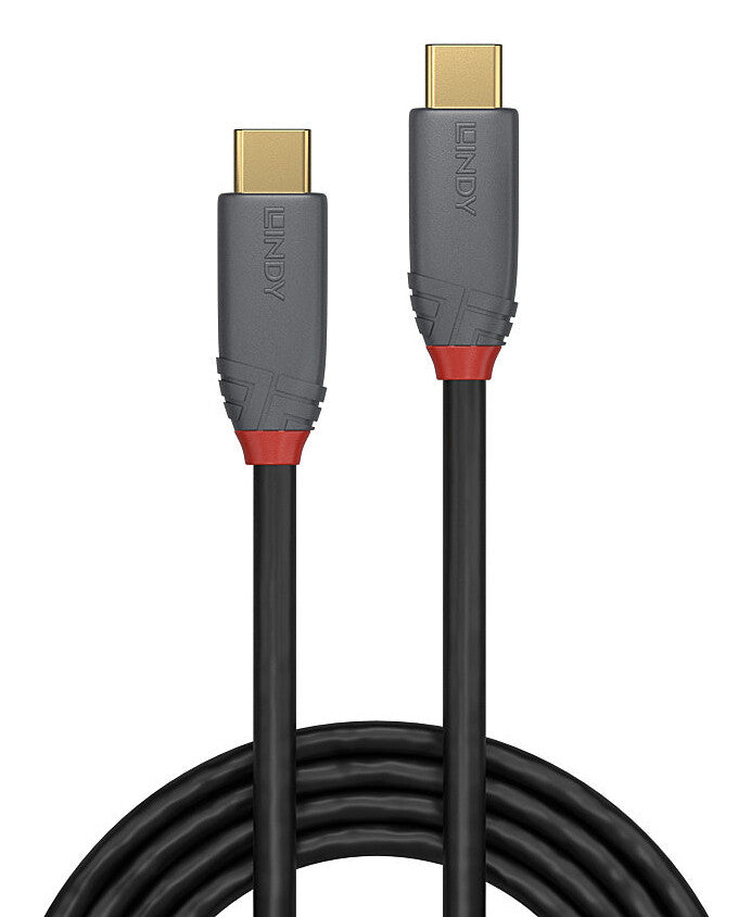 Lindy 36902 USB-kabel 1,5 m USB C 10 Gbit/sek. Sort, Grå