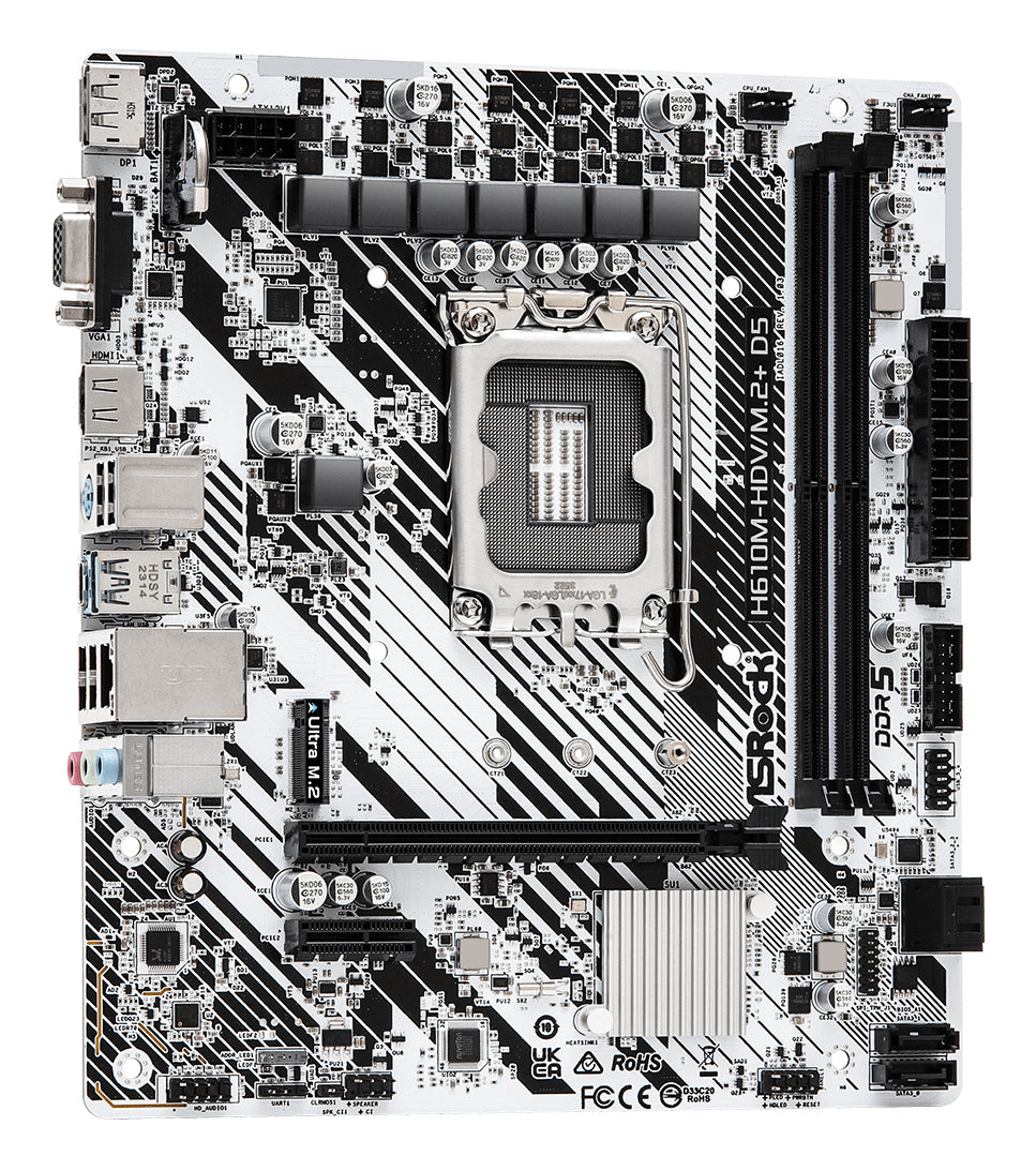 ASRock H610M-HDV/M.2+ D5 Micro-ATX LGA1700 Intel H610