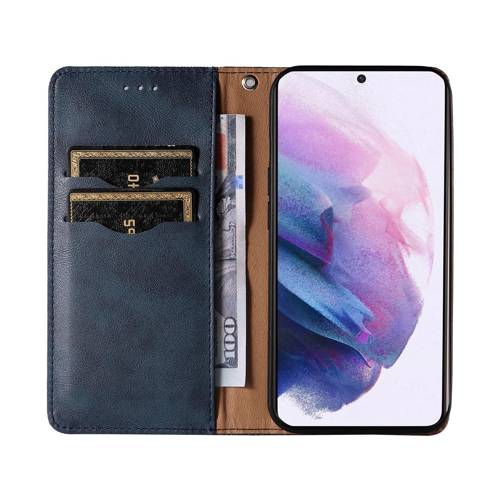 Magnet Strap Case Case for Samsung Galaxy S22 + (S22 Plus) Taske Wallet + Mini Lanyard Pendant Blå