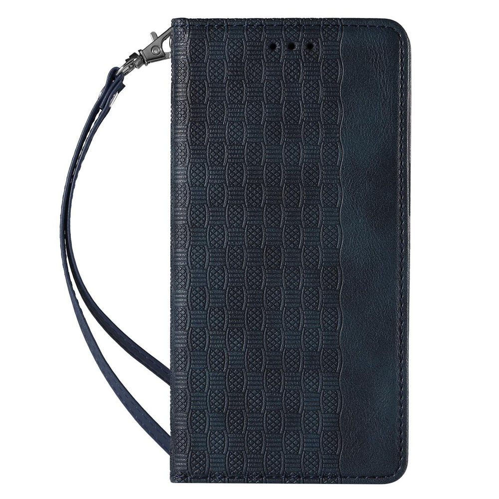 Magnet Strap Case Case for Samsung Galaxy S22 + (S22 Plus) Taske Wallet + Mini Lanyard Pendant Blå