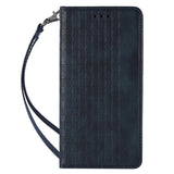 Magnet Strap Case Case for Samsung Galaxy S22 + (S22 Plus) Taske Wallet + Mini Lanyard Pendant Blå