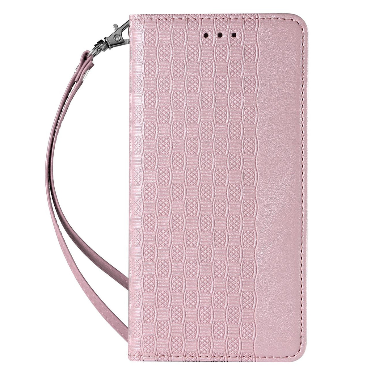 Magnet Strap Case Case for Samsung Galaxy S22 + (S22 Plus) Taske Wallet + Mini Lanyard Pendant Pink