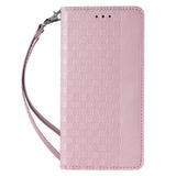 Magnet Strap Case Case for Samsung Galaxy S22 + (S22 Plus) Taske Wallet + Mini Lanyard Pendant Pink