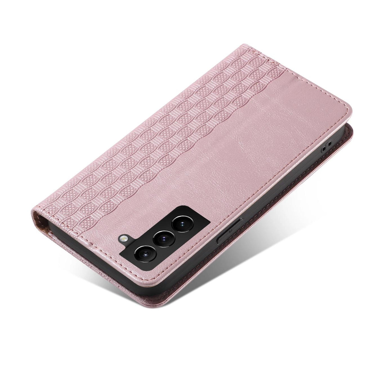 Magnet Strap Case Case for Samsung Galaxy S22 + (S22 Plus) Taske Wallet + Mini Lanyard Pendant Pink