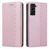 Magnet Strap Case Case for Samsung Galaxy S22 + (S22 Plus) Taske Wallet + Mini Lanyard Pendant Pink
