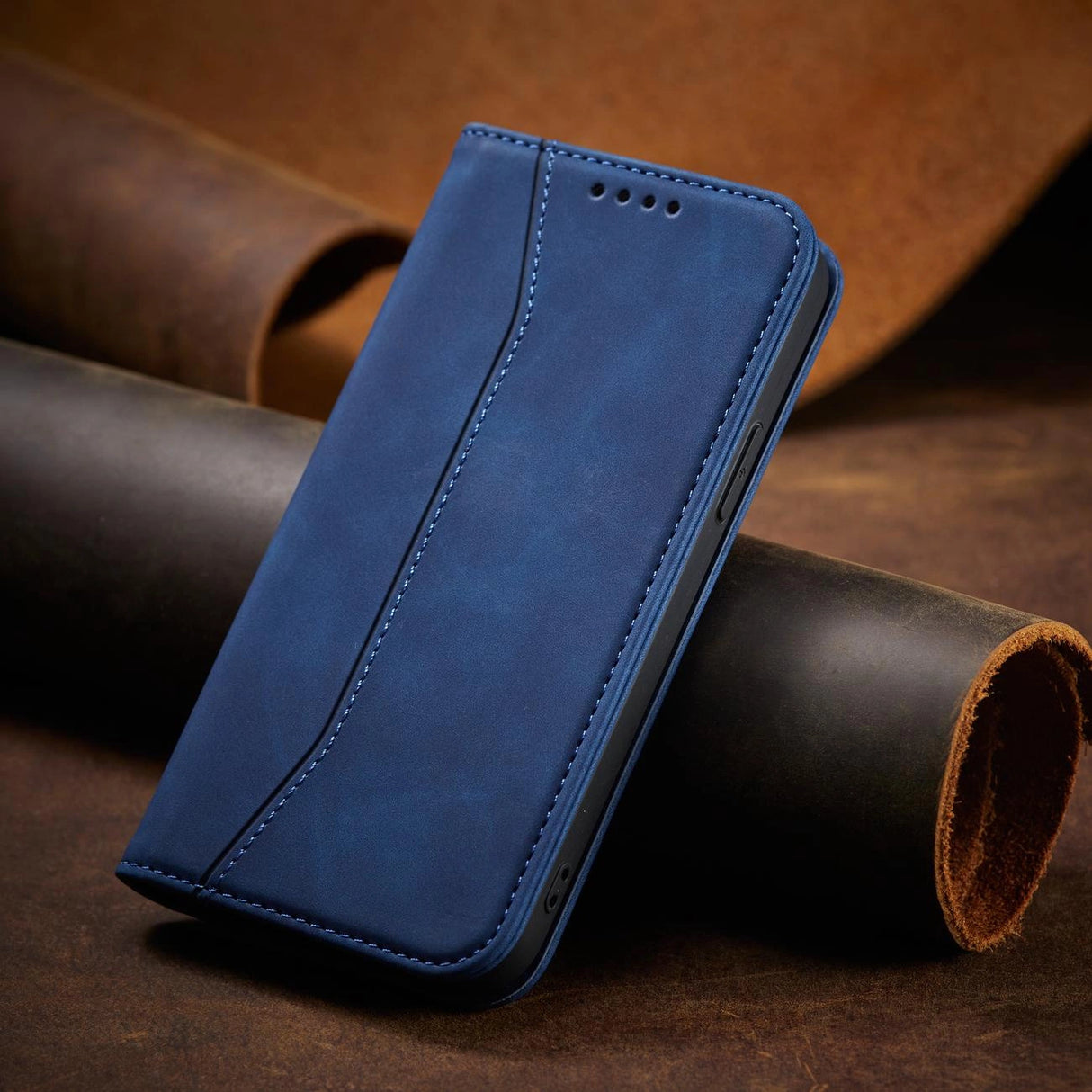 Magnet Fancy Case Case for iPhone 13 Pro Max Pouch Card Wallet Card Holder Blue